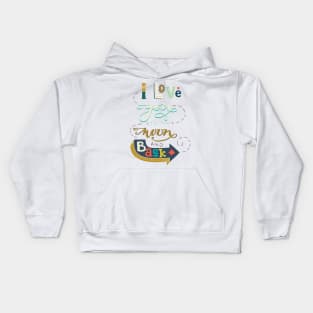 I love you to the moon and back Kids Hoodie